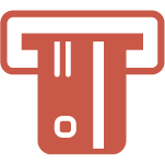 ATM card in card slot